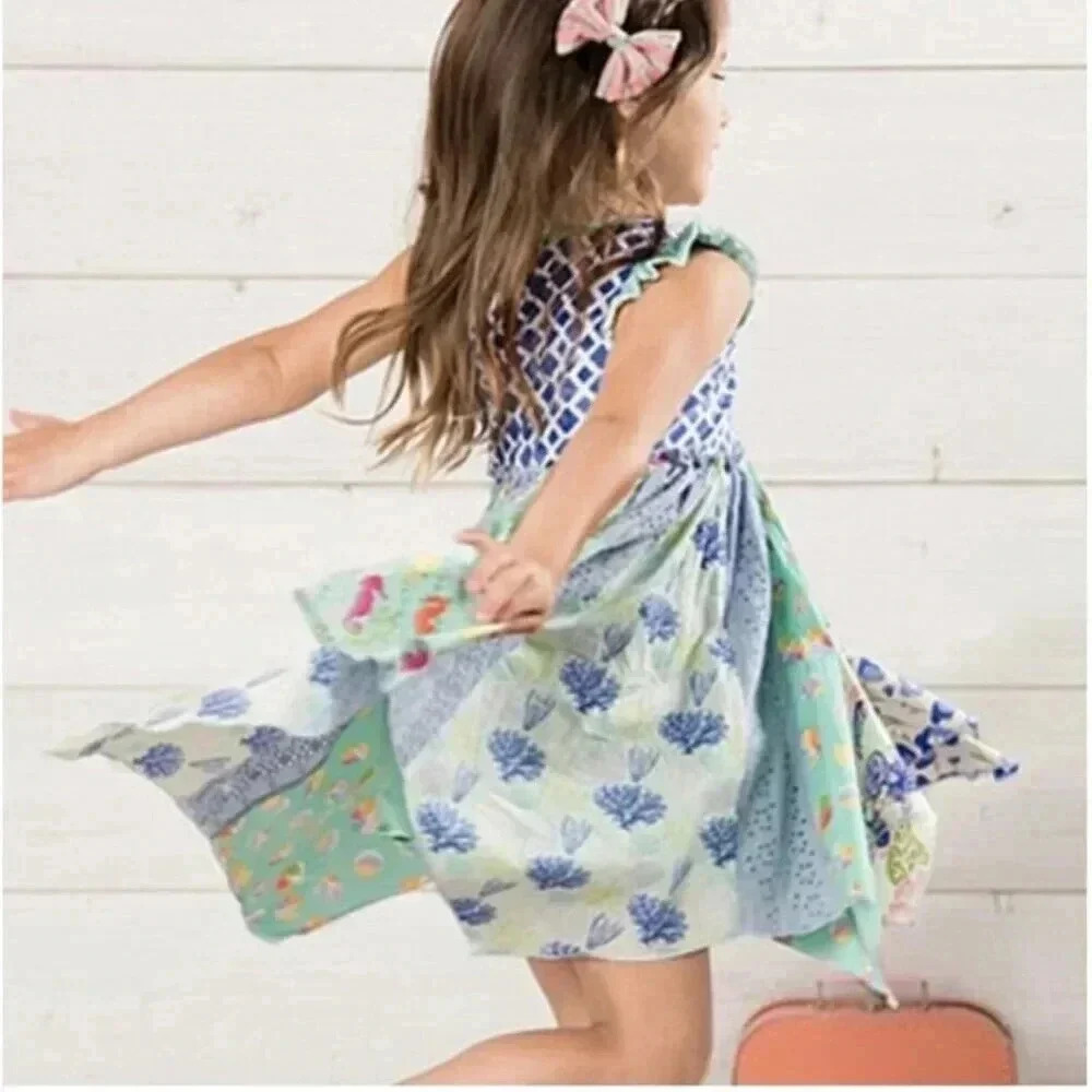Matilda Jane Seahorse Cutie Dress Size 6 Girls Hankie